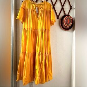 JCrew cotton voile tiered maxi dress